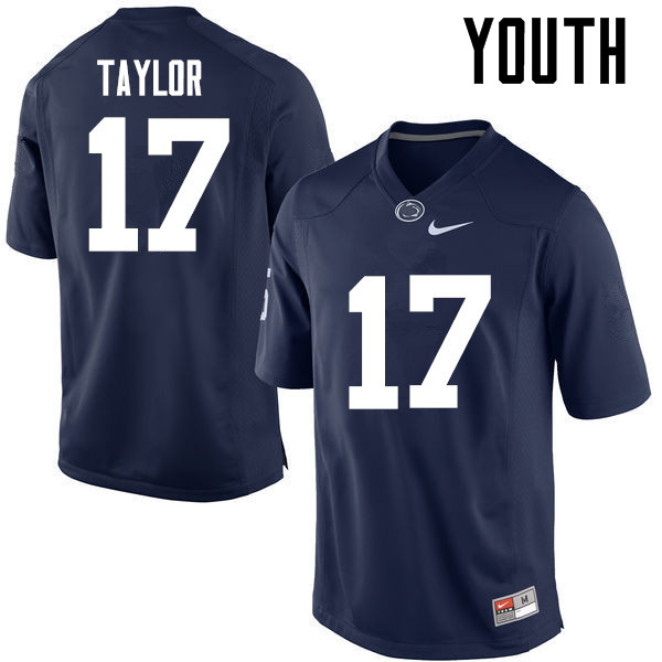 Youth Penn State Nittany Lions #17 Garrett Taylor College Football Jerseys-Navy